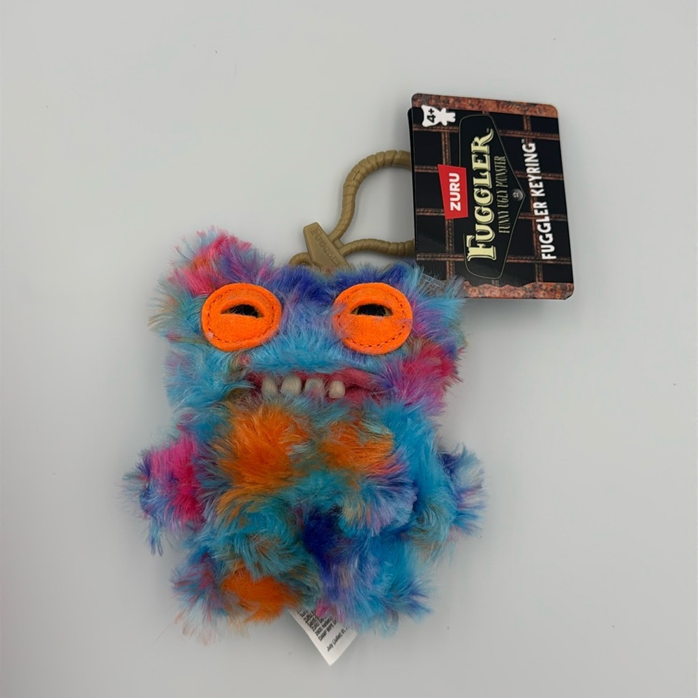 Fuggler Multicolor Plush Keychain Bag Charm NWT TikTok Viral‎ Toy